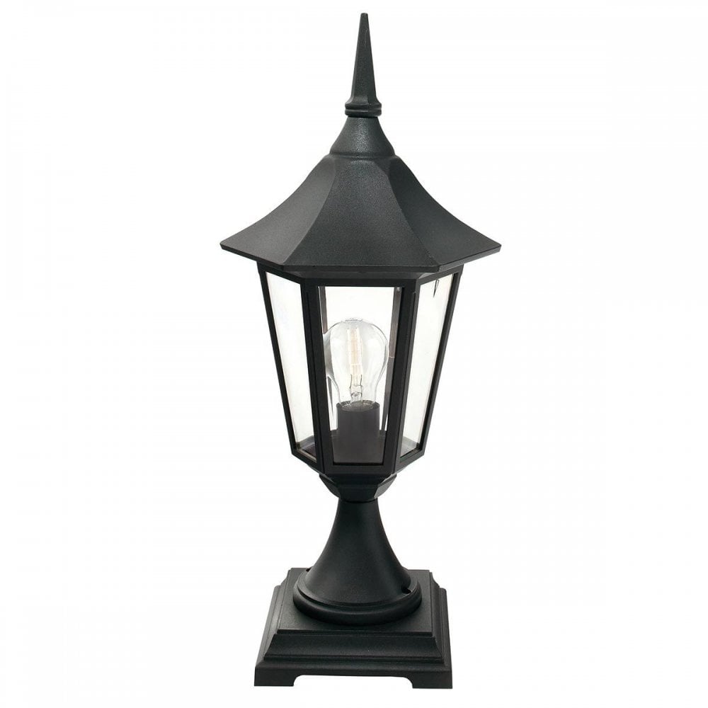 V3-BLACK Valencia 1 Light Pedestal Black