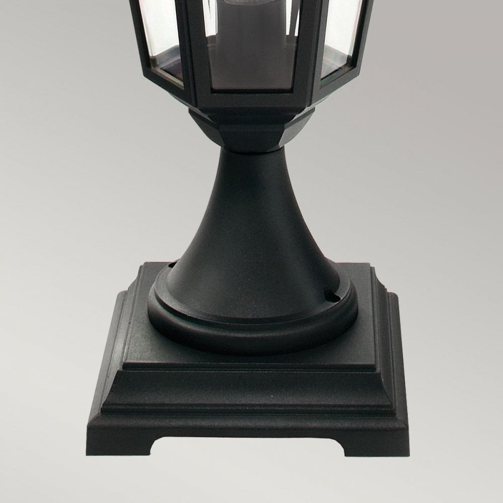 V3-BLACK Valencia 1 Light Pedestal Black