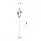 V4-BLACK Valencia 1 Light Pillar Black
