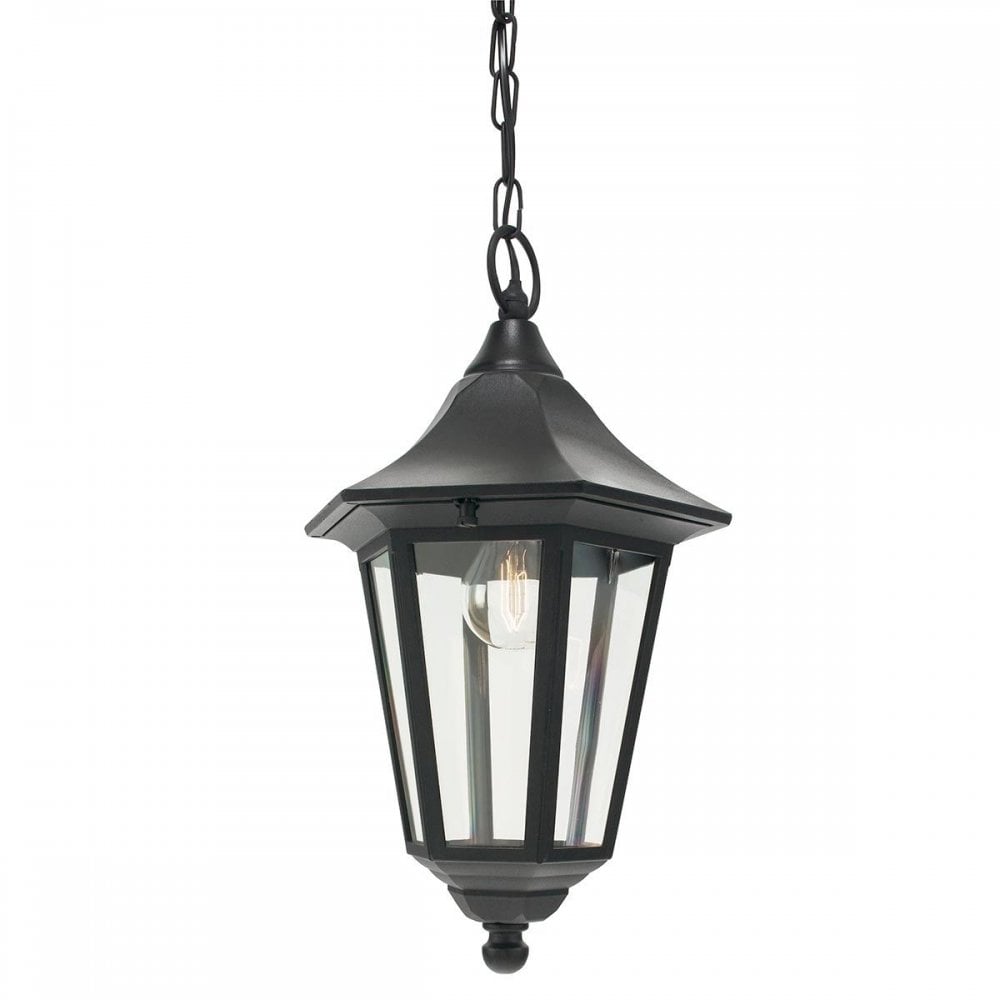 V8-BLACK Valencia 1 Light Chain Lantern Black