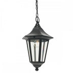 V8-BLACK Valencia 1 Light Chain Lantern Black