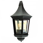 V9-BLACK Valencia 1 Light Half Lantern Black