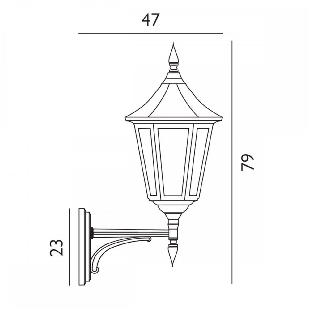 VG1-BLACK Valencia Grande 1 Light Up Lantern Black