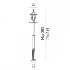 VG5-BLACK Valencia Grande 1 Light Signal Post Black