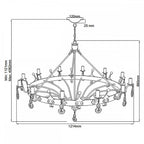 WINDSOR12-GOLD Windsor 12 Light Chandelier Gold Patina