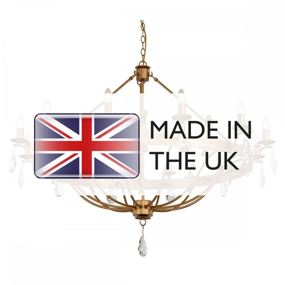 WINDSOR12-GOLD Windsor 12 Light Chandelier Gold Patina
