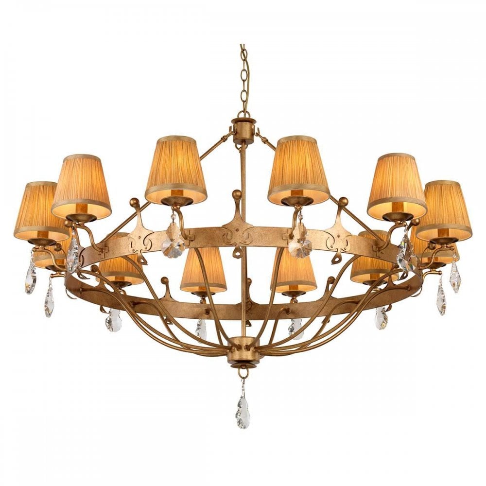 WINDSOR12-GOLD Windsor 12 Light Chandelier Gold Patina