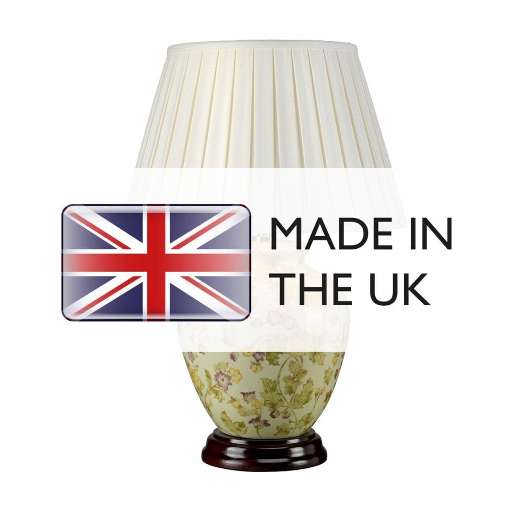 YELLOWFLOWERS-TL Yellow Flowers 1 Light Table Lamp Yellow and Purple