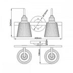 QN-ADDISON2-BATH Addison 2 Light Wall Light Polished Chrome