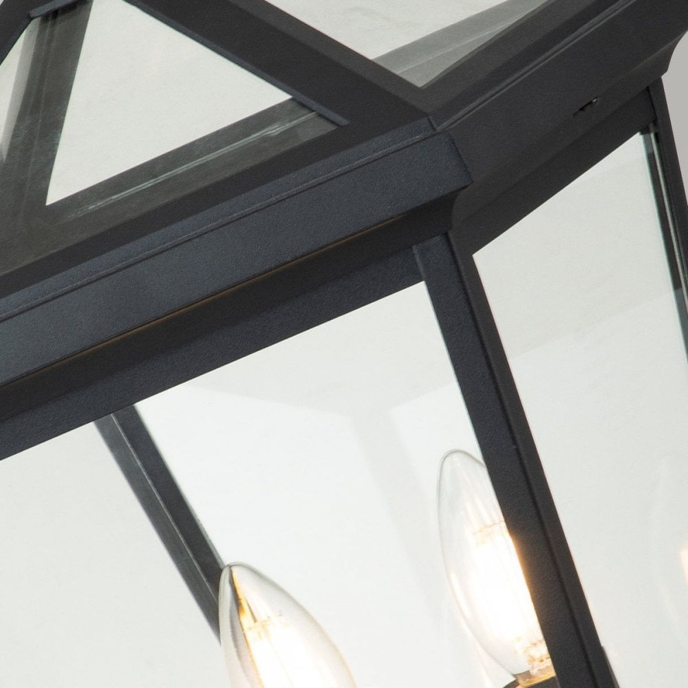 QN-ALFORD-PLACE3-M-MB Alford Place 2 Light Pedestal Lantern Museum Black