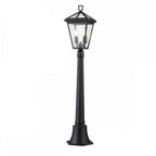 QN-ALFORD-PLACE-4B-S-MB Alford Place 2 Light Pillar Lantern Museum Black