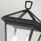 QN-ALFORD-PLACE-4B-S-MB Alford Place 2 Light Pillar Lantern Museum Black