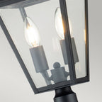 QN-ALFORD-PLACE-4B-S-MB Alford Place 2 Light Pillar Lantern Museum Black