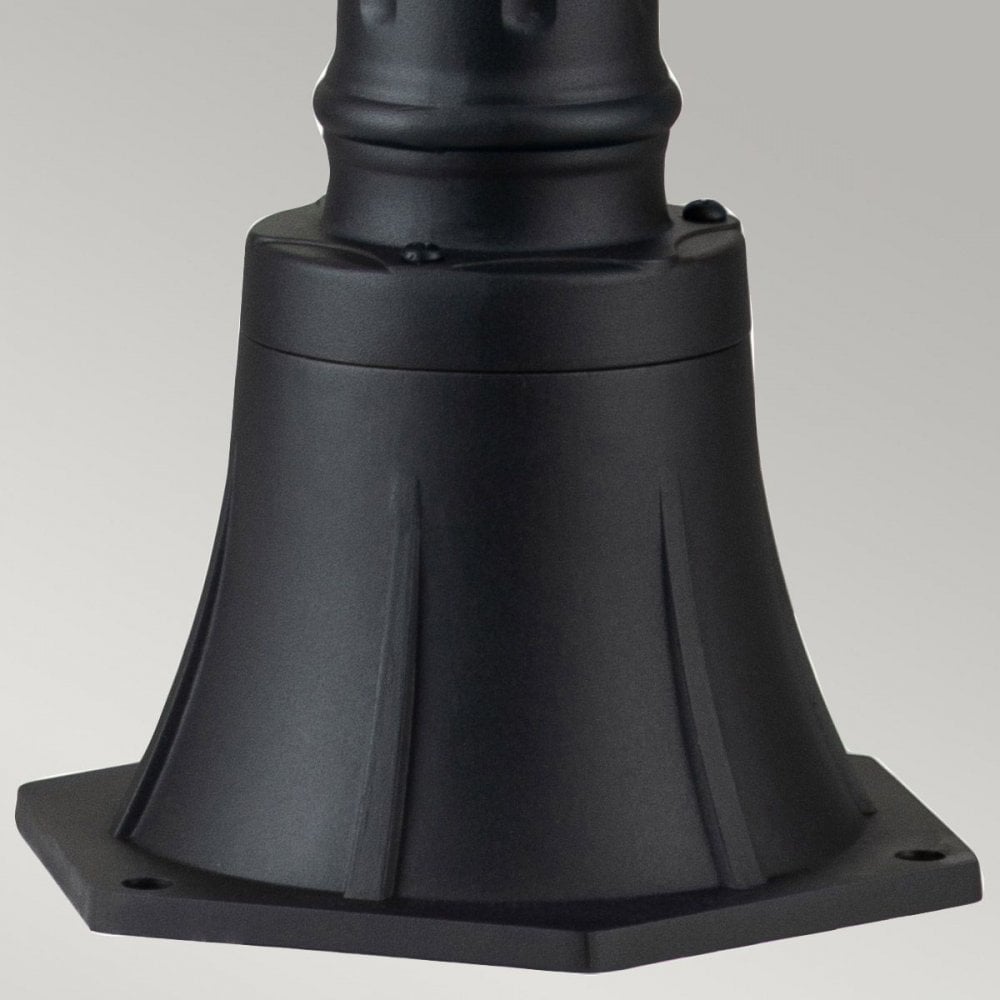 QN-ALFORD-PLACE-4B-S-MB Alford Place 2 Light Pillar Lantern Museum Black