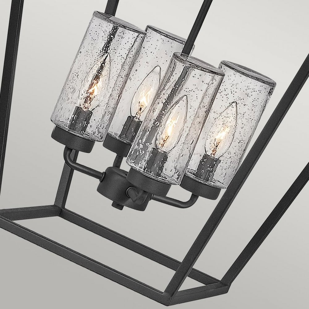 QN-ALFORD-PLACE-4P-MB Alford Place 4 Light Outdoor Pendant Museum Black
