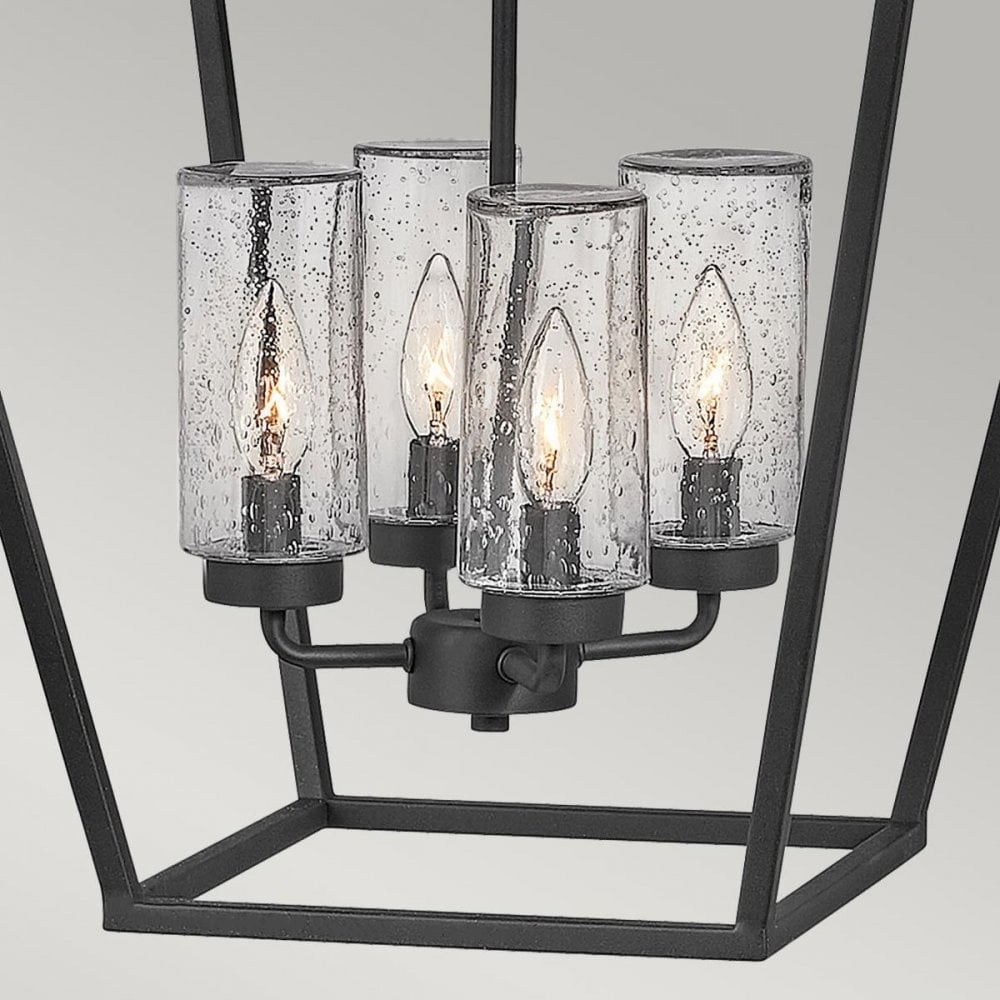 QN-ALFORD-PLACE-4P-MB Alford Place 4 Light Outdoor Pendant Museum Black