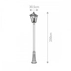 QN-ALFORD-PLACE5-L-MB Alford Place 4 Light Lamp Post Museum Black