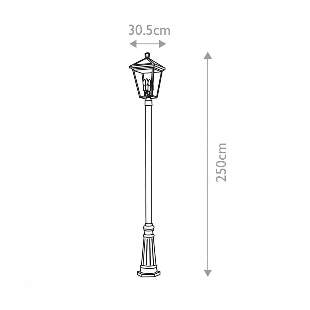 QN-ALFORD-PLACE5-L-MB Alford Place 4 Light Lamp Post Museum Black
