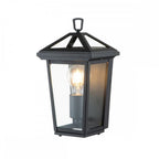 QN-ALFORD-PLACE7-S-MB Alford Place 1 Light Half Lantern Museum Black