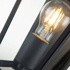 QN-ALFORD-PLACE7-S-MB Alford Place 1 Light Half Lantern Museum Black