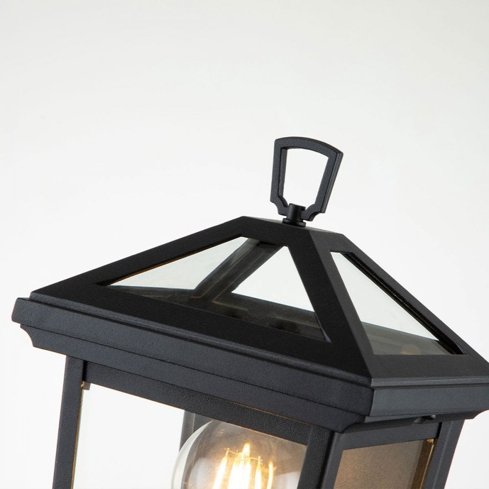 QN-ALFORD-PLACE7-S-MB Alford Place 1 Light Half Lantern Museum Black