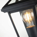 QN-ALFORD-PLACE7-S-MB Alford Place 1 Light Half Lantern Museum Black