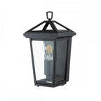 QN-ALFORD-PLACE7-S-MB Alford Place 1 Light Half Lantern Museum Black