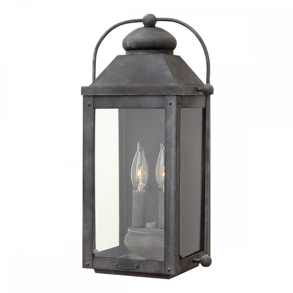 QN-ANCHORAGE-M Anchorage 2 Light Wall Lantern Aged Zinc