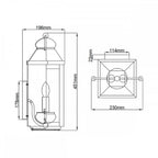 QN-ANCHORAGE-M Anchorage 2 Light Wall Lantern Aged Zinc