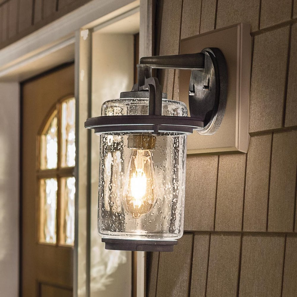 QN-ANDOVER-M Andover 1 Light Medium Wall Lantern Weathered Zinc