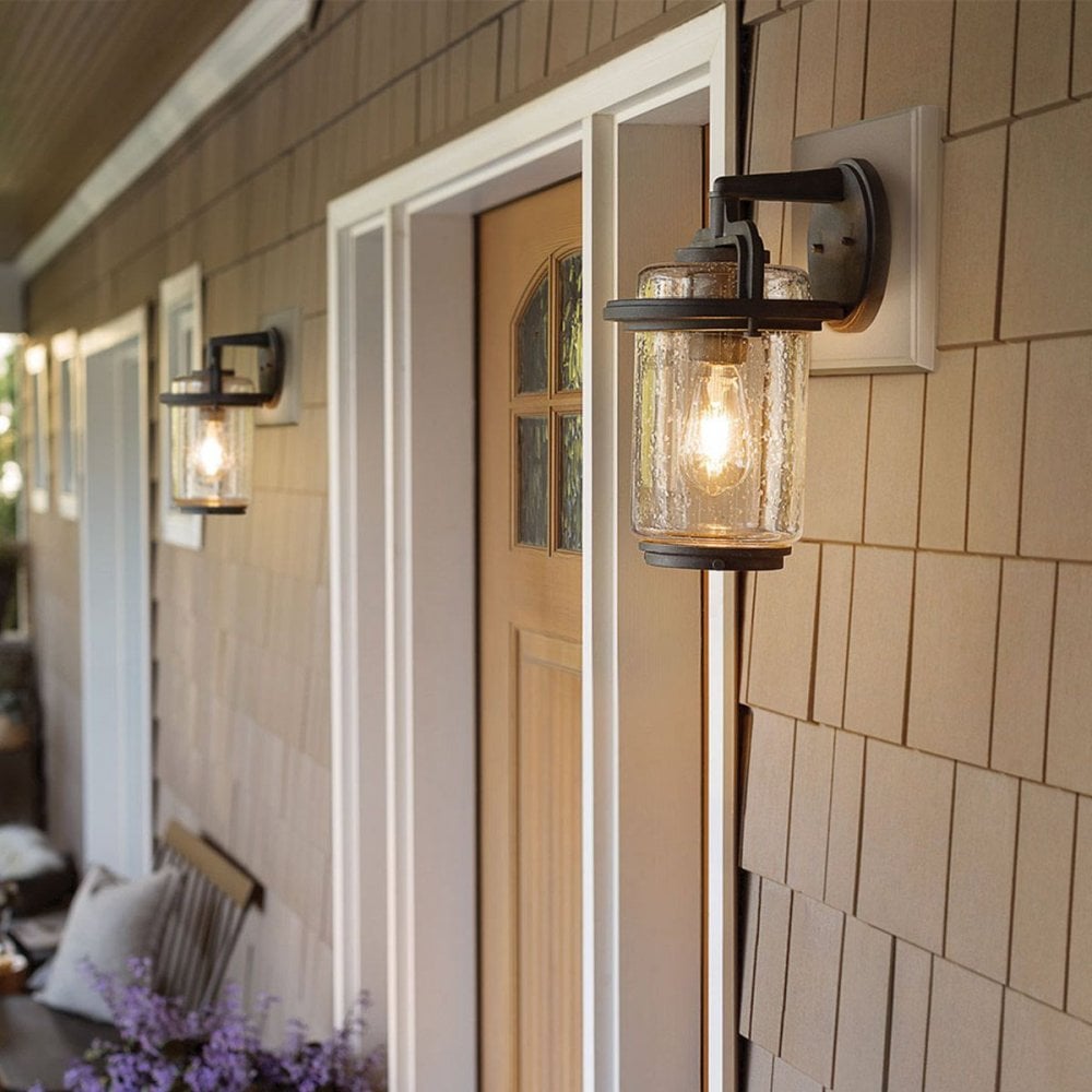 QN-ANDOVER-M Andover 1 Light Medium Wall Lantern Weathered Zinc