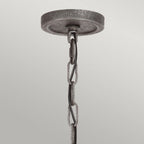 QN-ANGELO6 Angelo 6 Light Chandelier Distressed Weathered Oak & Slate Grey Metal