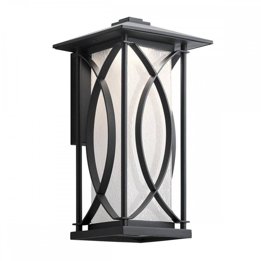 QN-ASHBERN-M Ashbern 1 Light Medium Wall Lantern Textured Black