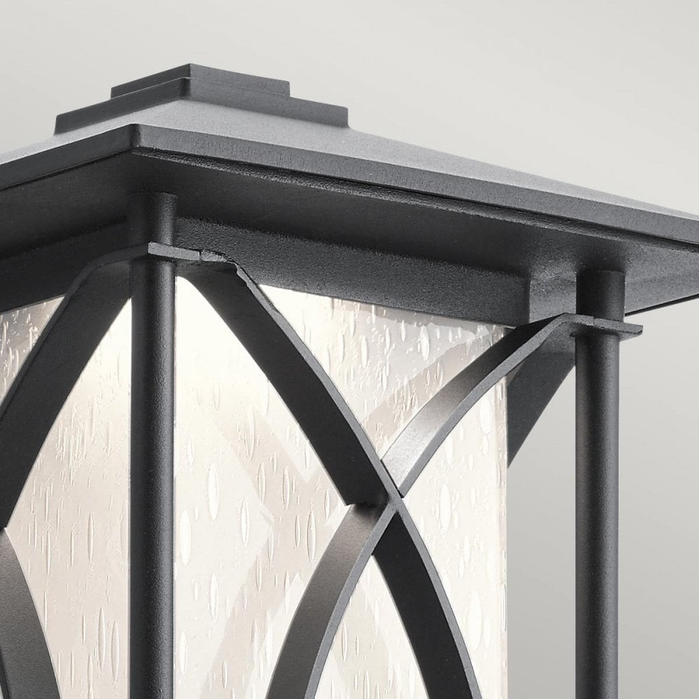 QN-ASHBERN-M Ashbern 1 Light Medium Wall Lantern Textured Black