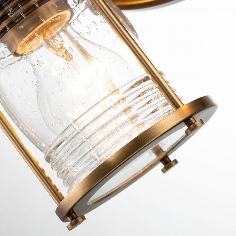 QN-ASHLANDBAY2-NBR-BATH Ashland Bay 2 Light Wall Light - Brass Natural Brass
