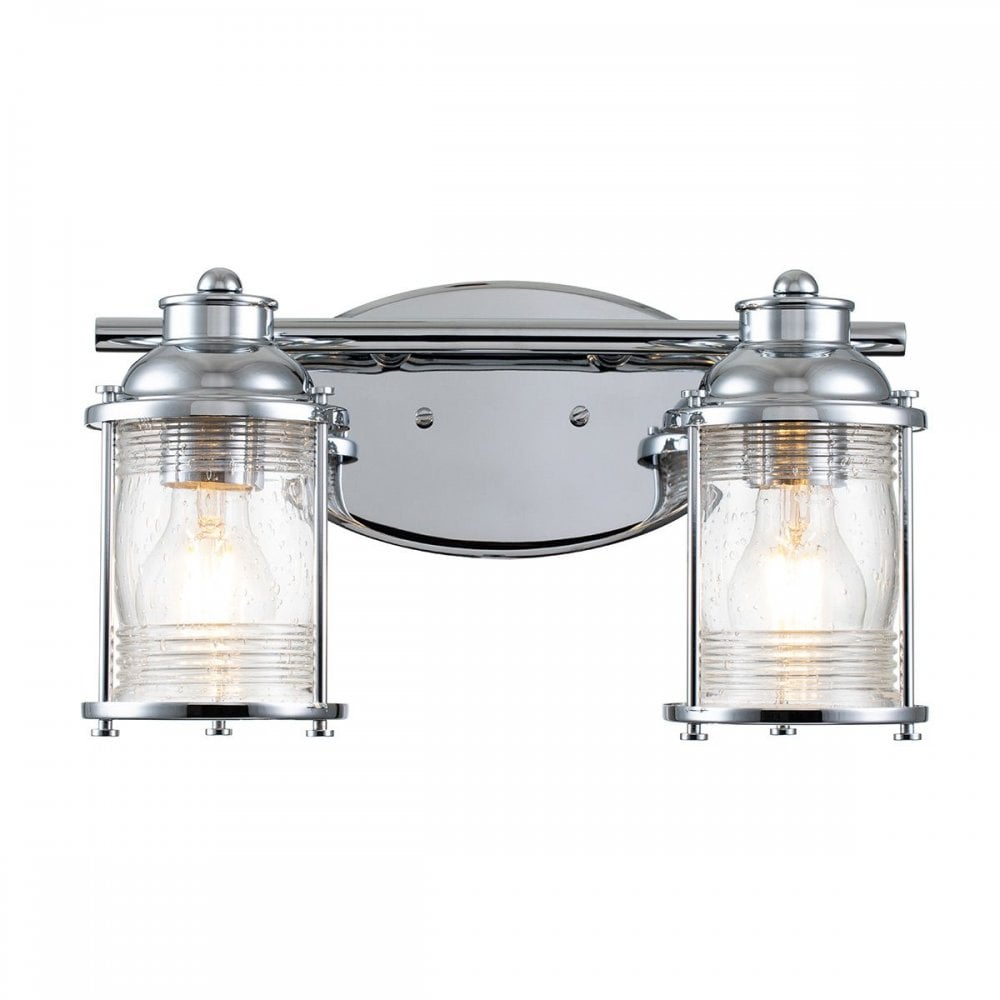 QN-ASHLANDBAY2-PC-BATH Ashland Bay 2 Light Wall Light - Polished Chrome