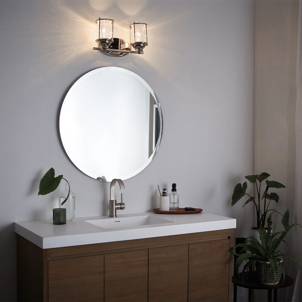 QN-ASHLANDBAY2-PC-BATH Ashland Bay 2 Light Wall Light - Polished Chrome