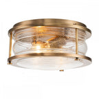 QN-ASHLANDBAY-F-NBR-BATH Ashland Bay 2 Light Flush - Brass Natural Brass