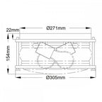 QN-ASHLANDBAY-F-NBR-BATH Ashland Bay 2 Light Flush - Brass Natural Brass