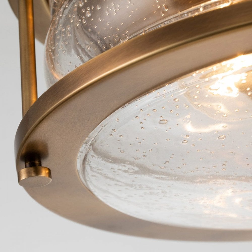 QN-ASHLANDBAY-F-NBR-BATH Ashland Bay 2 Light Flush - Brass Natural Brass