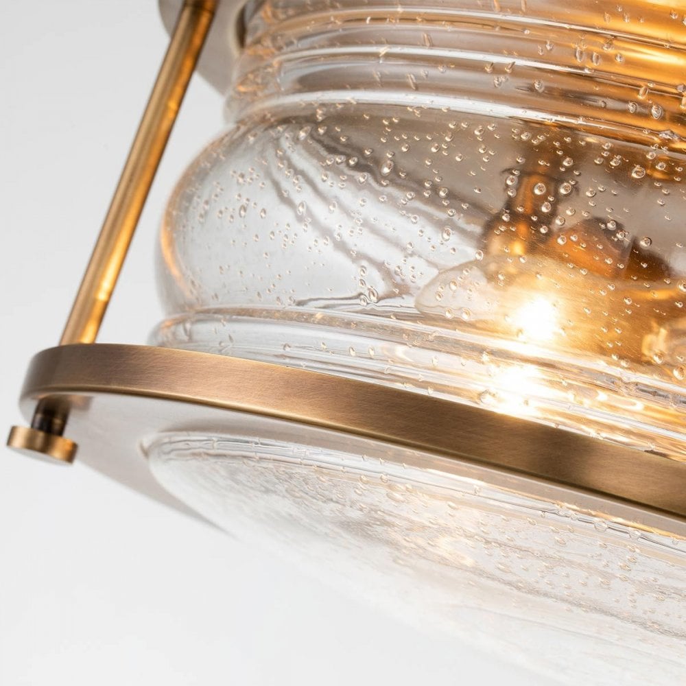 QN-ASHLANDBAY-F-NBR-BATH Ashland Bay 2 Light Flush - Brass Natural Brass