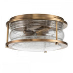 QN-ASHLANDBAY-F-NBR-BATH Ashland Bay 2 Light Flush - Brass Natural Brass
