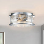 QN-ASHLANDBAY-F-PC-BATH Ashland Bay 2 Light Flush - Polished Chrome