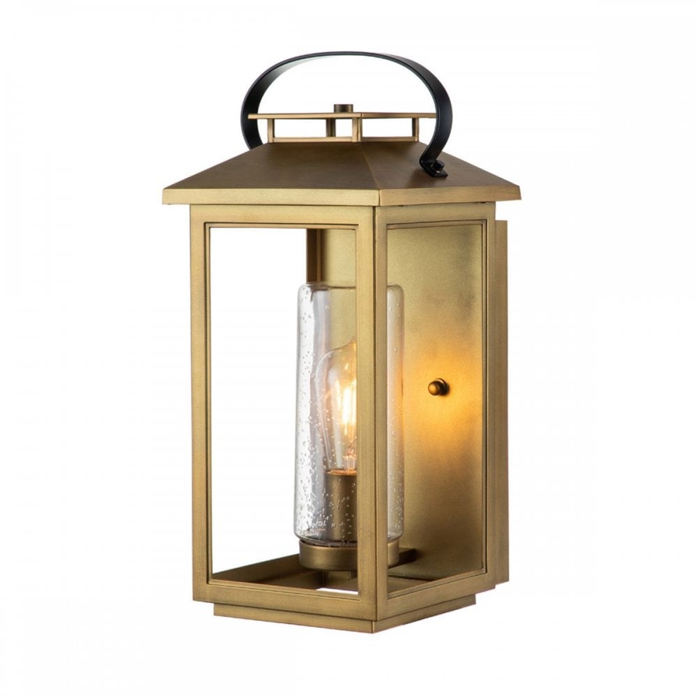 QN-ATWATER-M-PDB Atwater 1 Light Medium Wall Lantern - Brass Painted Distressed Brass