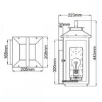 QN-ATWATER-M-PDB Atwater 1 Light Medium Wall Lantern - Brass Painted Distressed Brass