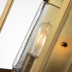 QN-ATWATER-M-PDB Atwater 1 Light Medium Wall Lantern - Brass Painted Distressed Brass