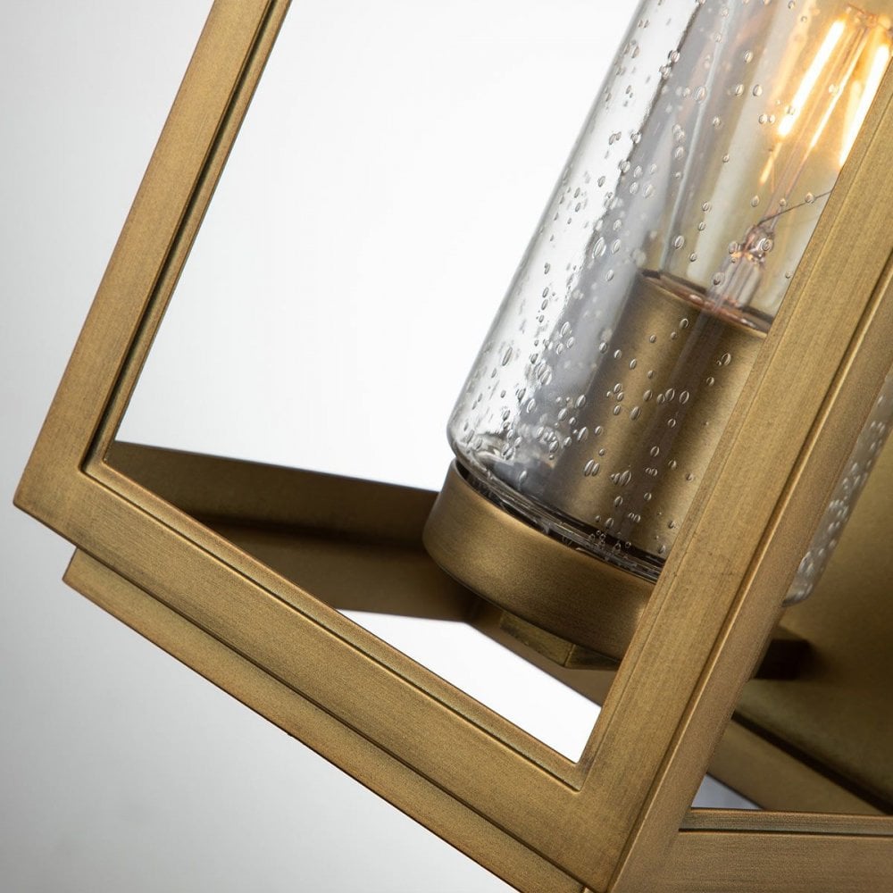 QN-ATWATER-M-PDB Atwater 1 Light Medium Wall Lantern - Brass Painted Distressed Brass