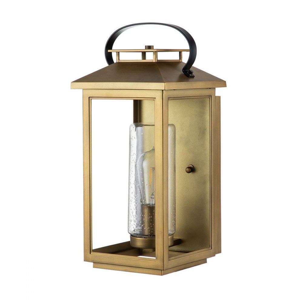 QN-ATWATER-M-PDB Atwater 1 Light Medium Wall Lantern - Brass Painted Distressed Brass