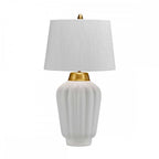 QN-BEXLEY-TL-WBB Bexley 1 Light Table Lamp - White & Brushed Brass