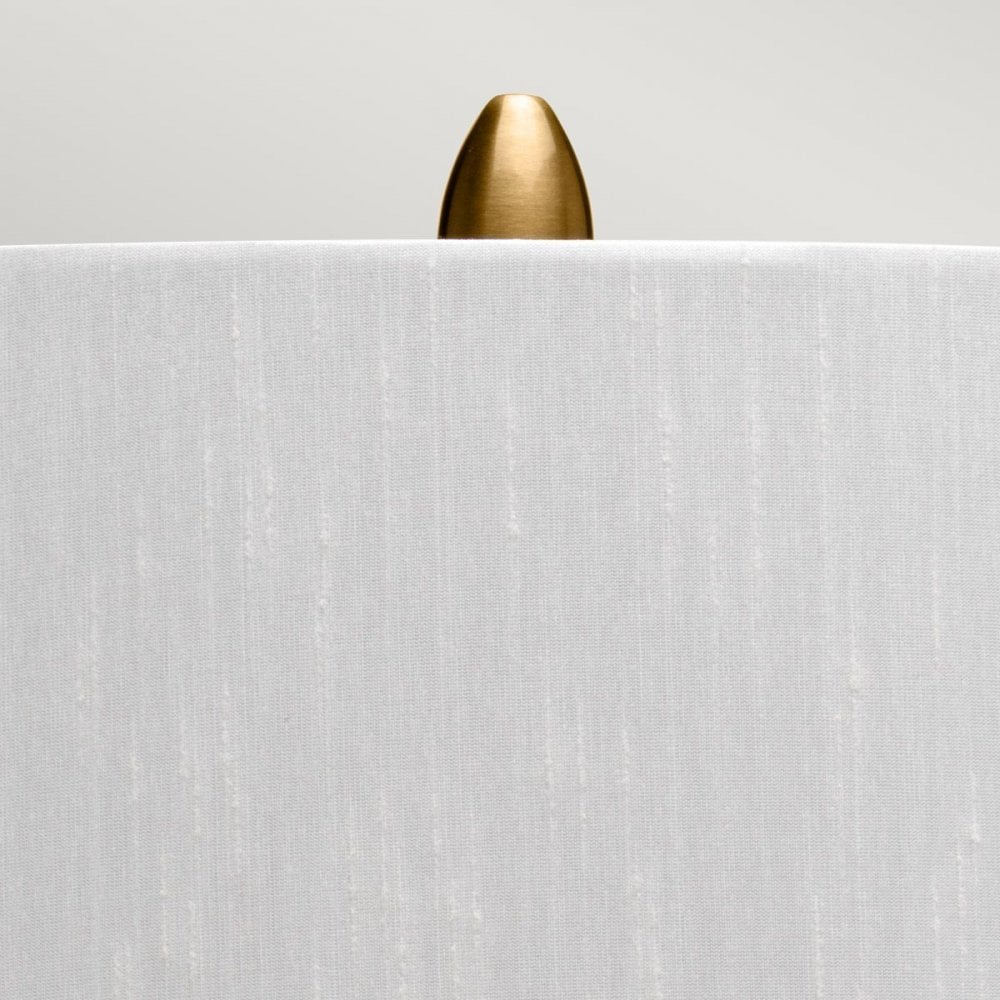 QN-BEXLEY-TL-WBB Bexley 1 Light Table Lamp - White & Brushed Brass